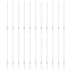 Fencing Post 22 pcs Silver 160 cm Steel