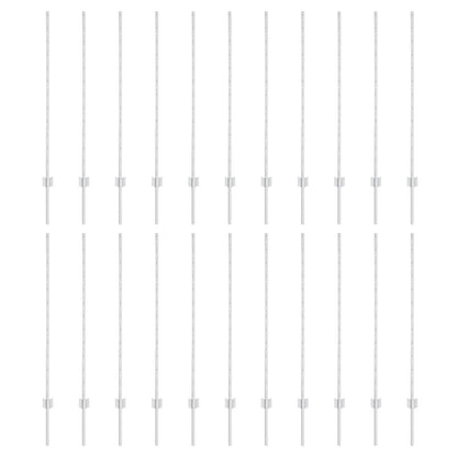 Hekpalen 44 stuks U-kanaal Zilver 160 cm Staal