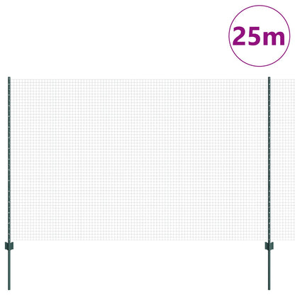 Gelaste Draadhek Met 11 U Palen Groen 1.6X25 M Staal