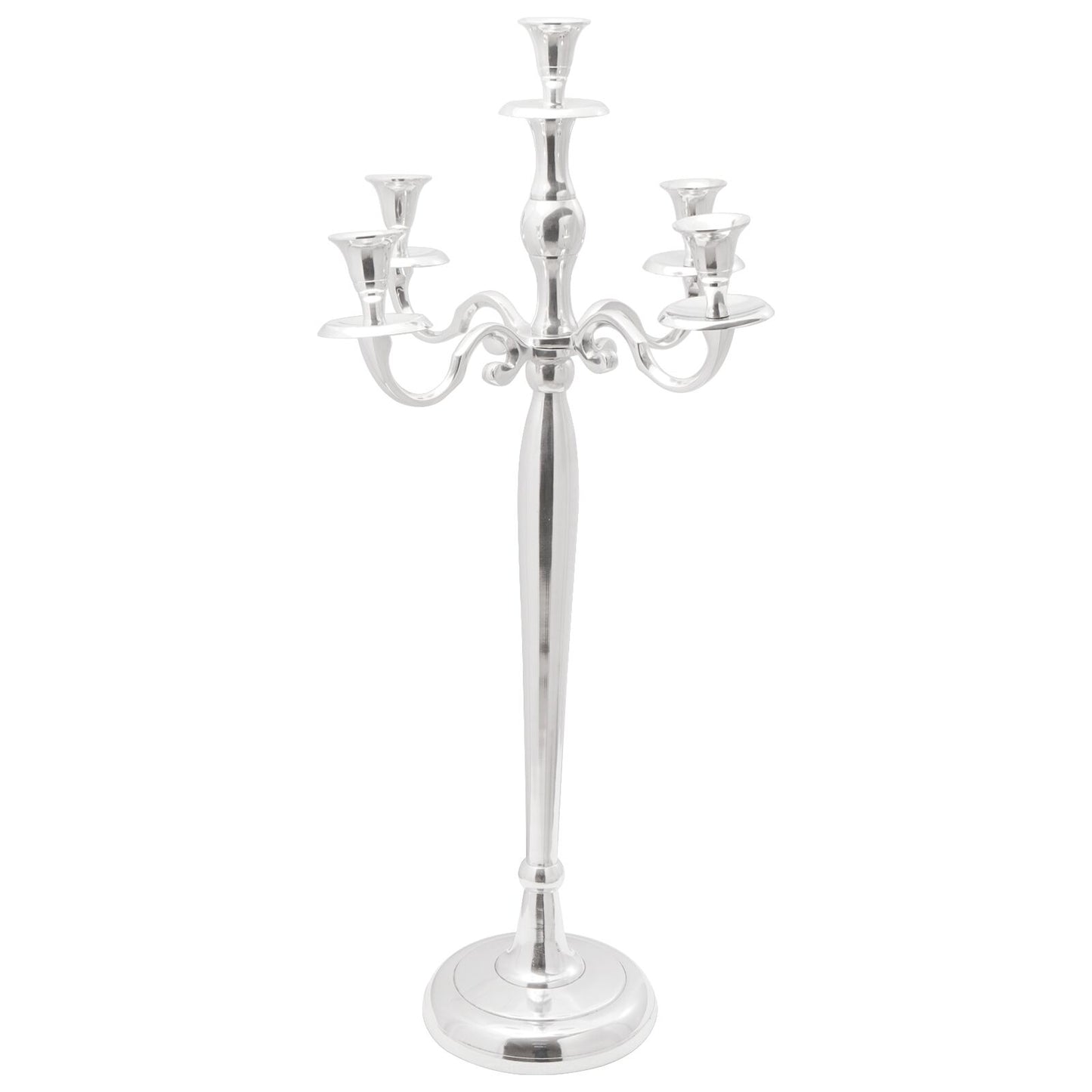 Kandelaar Zilver 32X32X79.5 Cm Aluminium 35 x 35 x 78 cm