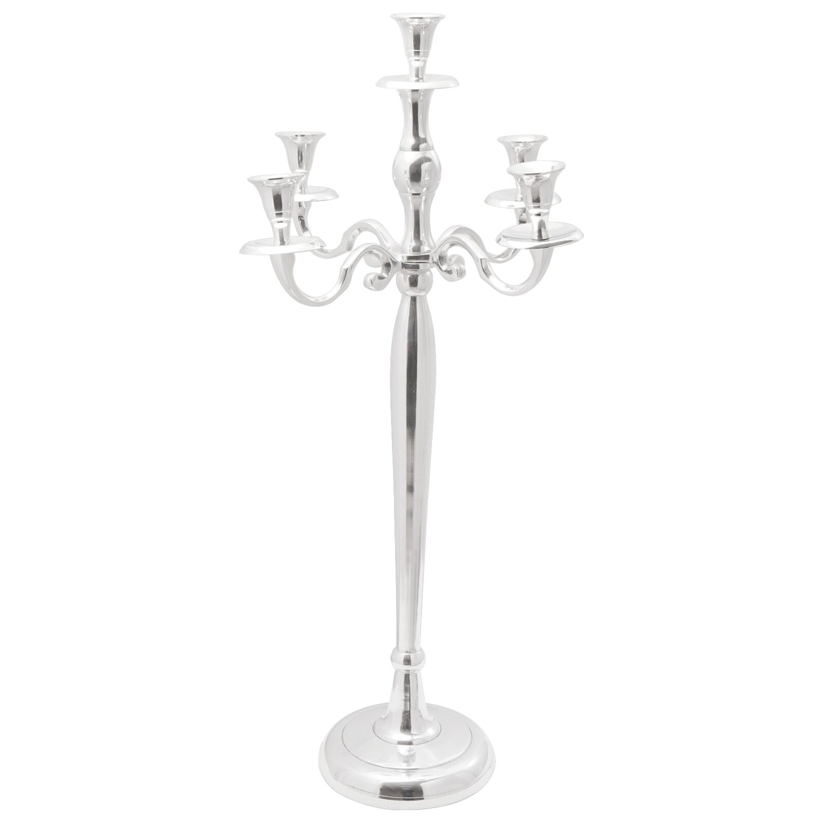 Kandelaar Zilver 32X32X79.5 Cm Aluminium 35 x 35 x 78 cm