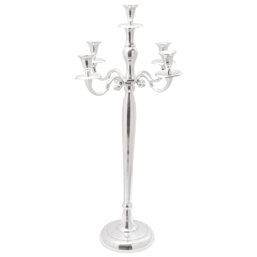 Kandelaar Zilver 32X32X79.5 Cm Aluminium 35 x 35 x 78 cm