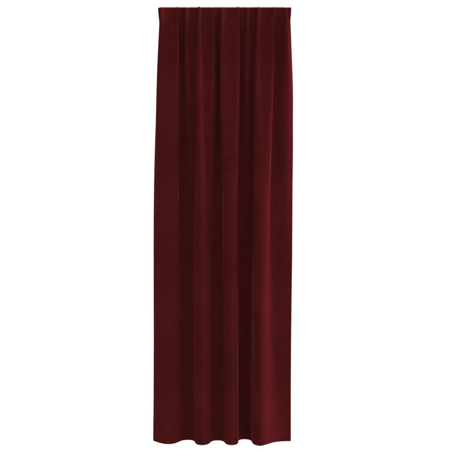 Zwarte Gordijnen Met Bovenband 2 Stuks Bordeauxrood Velvet Wijnrood 140 x 260 cm met tape