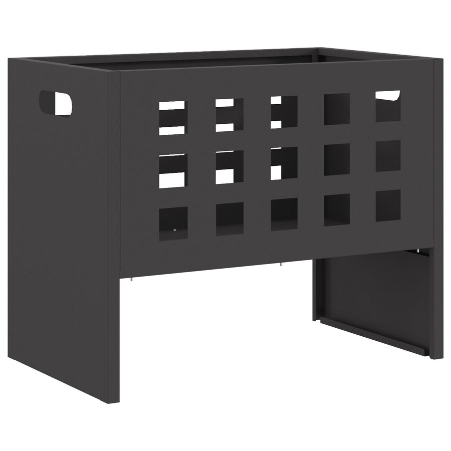 Vuurkorf Rechthoekig Zwart 50X30X40 Cm Staal Koudgewalst staal/Zwart