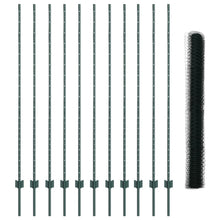Tuinhek Set Set van 2 Groen Metaal, Kunststof 25 x 1.5 m