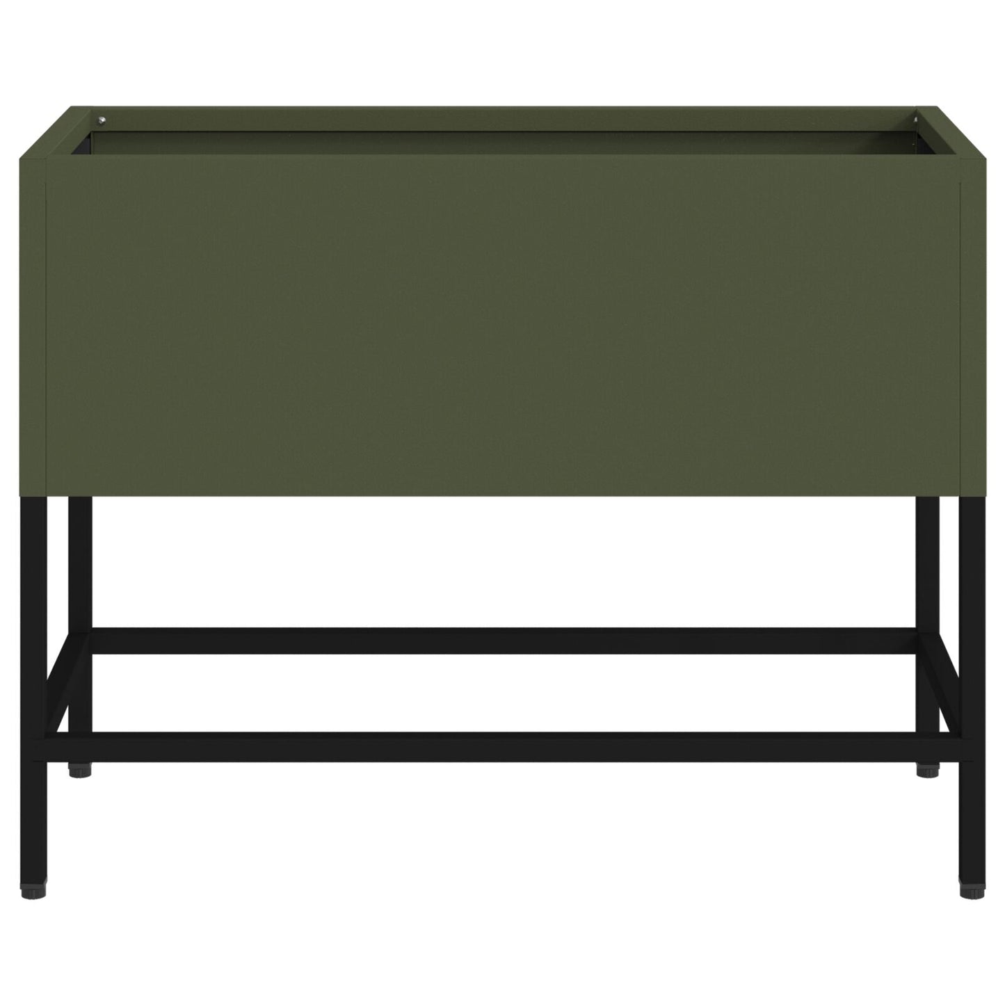 Verhoogde Tuinbak Olijfgroen Staal Olijf groen 60 x 26 x 45 cm