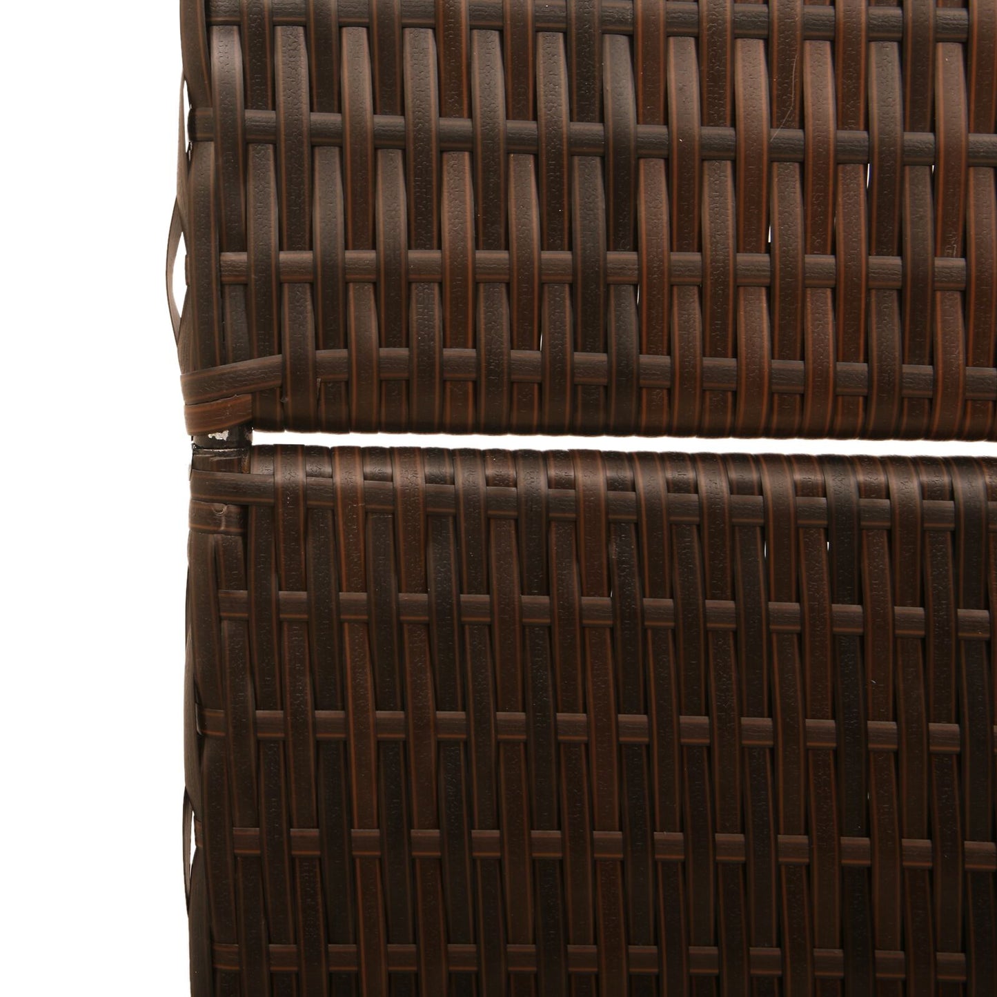 Kamerscherm Vouwbaar 195X Poly Rattan 180 cm Bruin 4 panelen