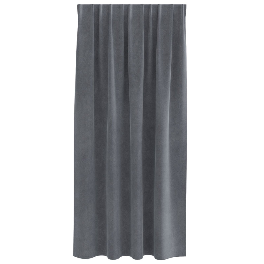Zwart-Out Gordijnen Met Top Tape 2 Stuks Fluweel Super Lichtgrijs 140 x 175 cm met genaaide tape