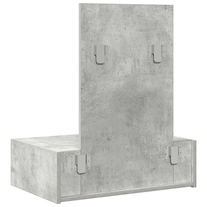 Wand Kaptafel 60 x 40 x 70 cm Beton grijs zonder LED