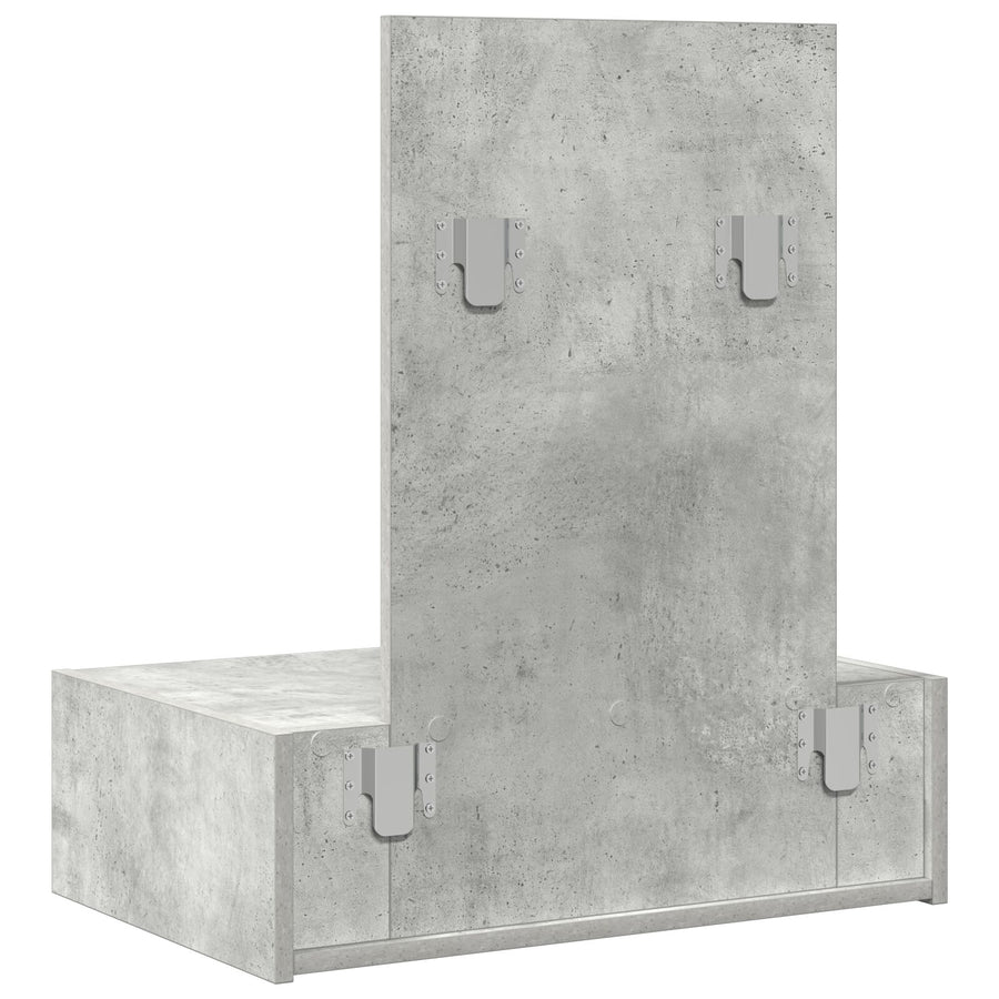 Wand Kaptafel 60 x 40 x 70 cm Beton grijs zonder LED