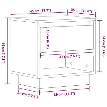 Nachtkastje 2 Stuks Zwart Eiken 45X34X49 Cm Bewerkt Hout