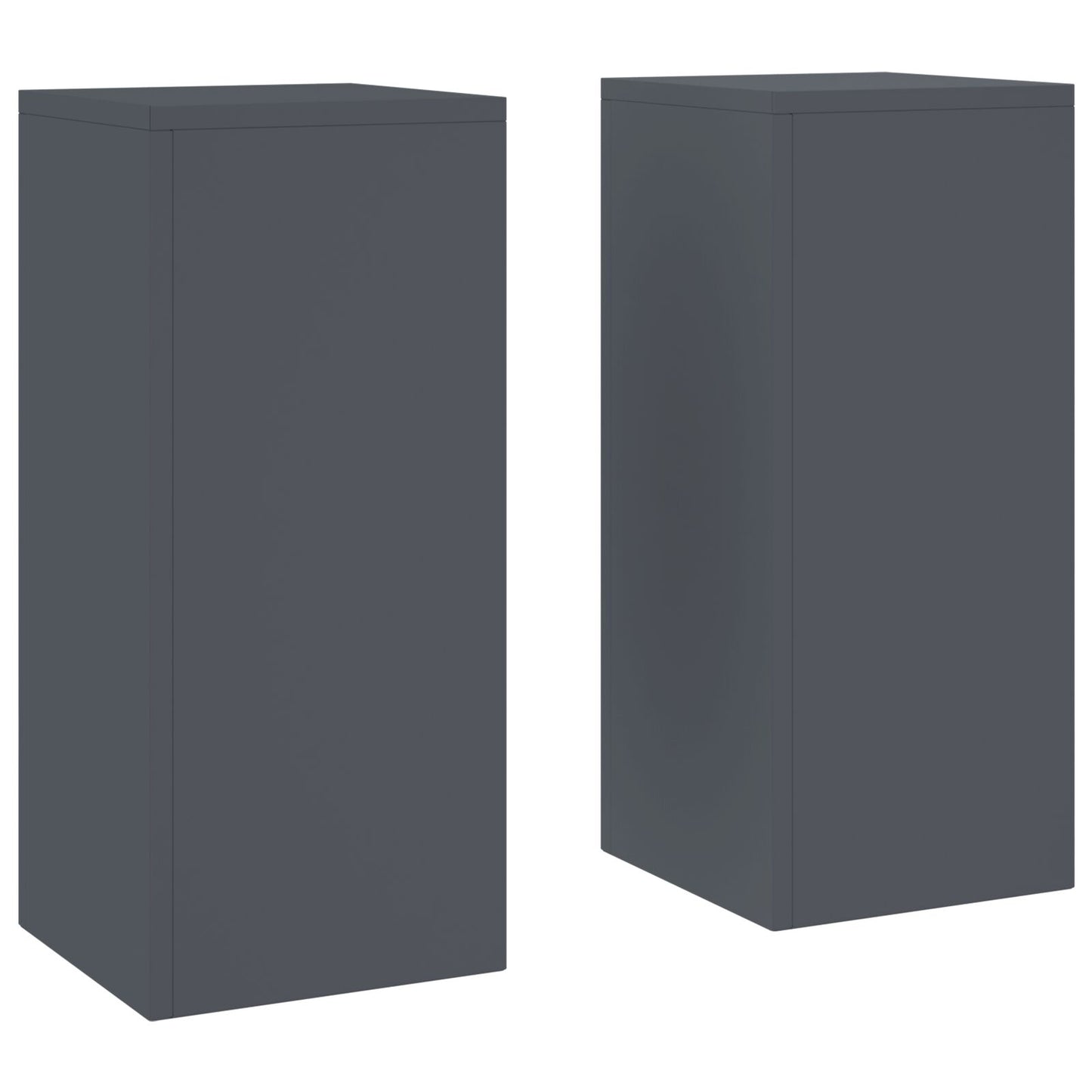 Buiten Plantstands Pilaren 2 Stuks 24X24X55 Cm Staal Anthraciet 2x (55 cm)