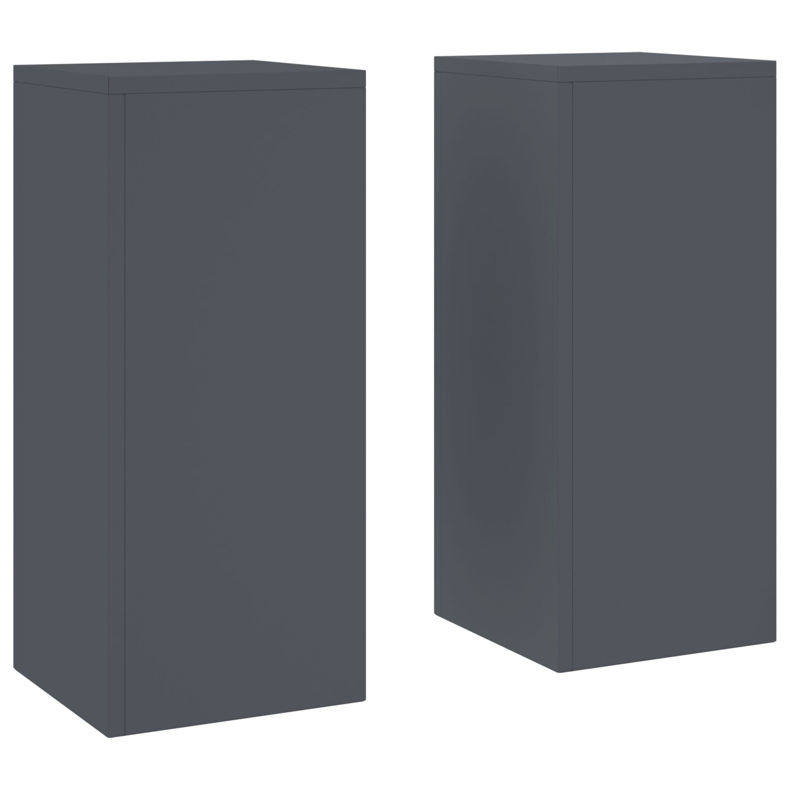 Buiten Plantstands Pilaren 2 Stuks 24X24X55 Cm Staal Anthraciet 2x (55 cm)