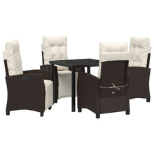 5-Delige Tuin Eetset Bruin Poly Rattan