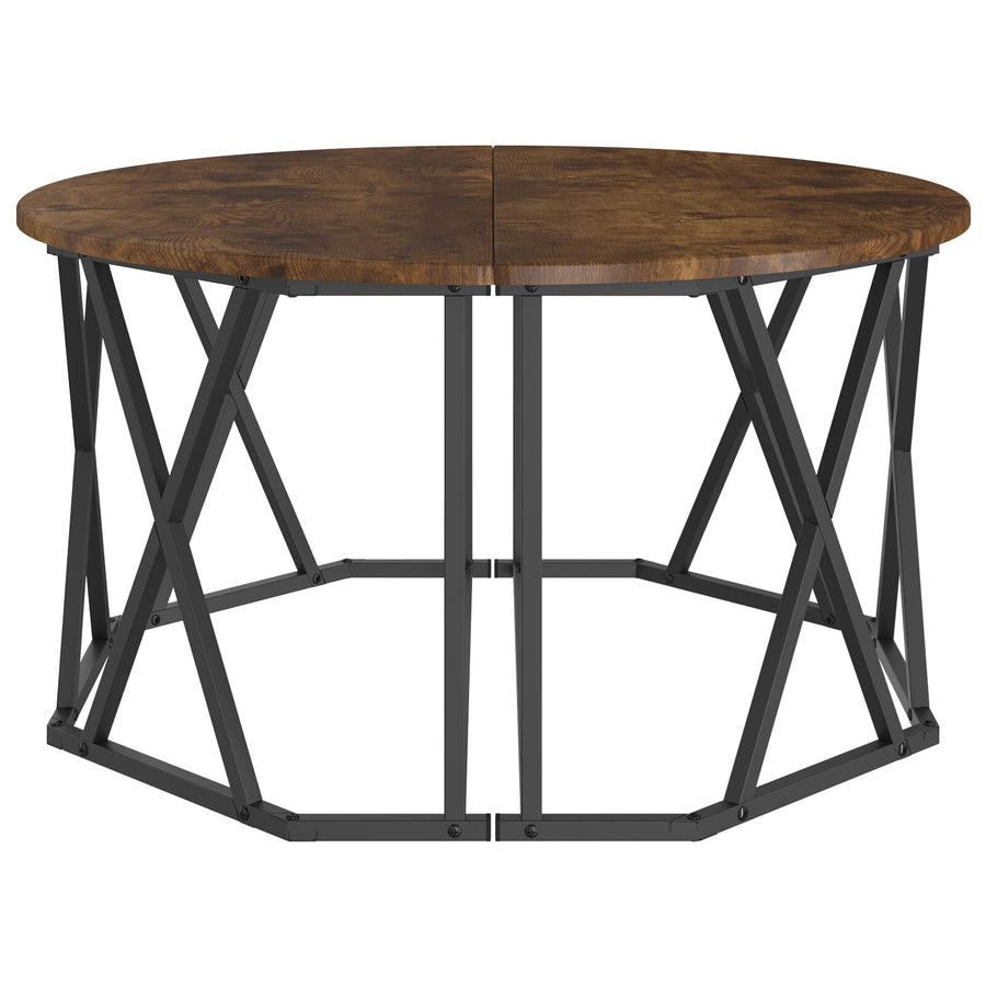 Salontafel 80X80X42 Cm Gelaagd Hout Gerookt eiken