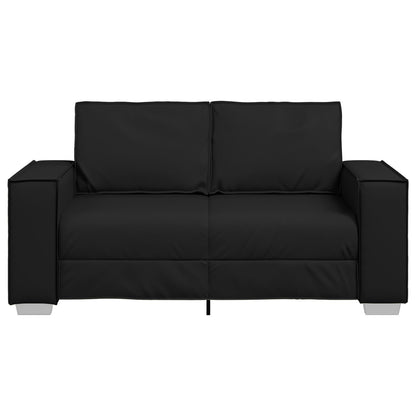 Loveseat Bank Kunstleer Zwart 120 cm