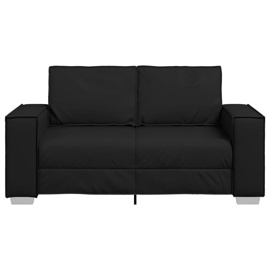 Loveseat Bank Kunstleer Zwart 120 cm