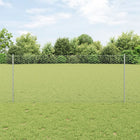 Fence with Post Silver 1 x 25 m Steel