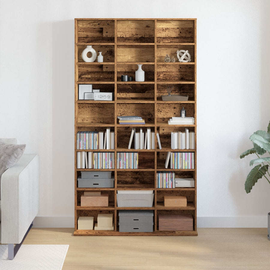 Cd Kast - Oud Hout - 101X23X177,5 Cm - Engineered Hout