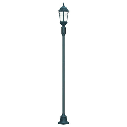 Tuinlampenpost 2-Lamp E27 Groen 220 Cm Aluminium Donkergroen