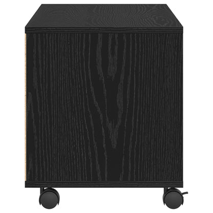 Tv Kast Zwart 90X35X35 Cm Geengineerd Hout Zwart eiken