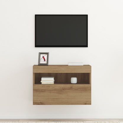 Tv Wandkast Met Led Verlichting Ambachtelijk Eiken 1 Artisan eiken