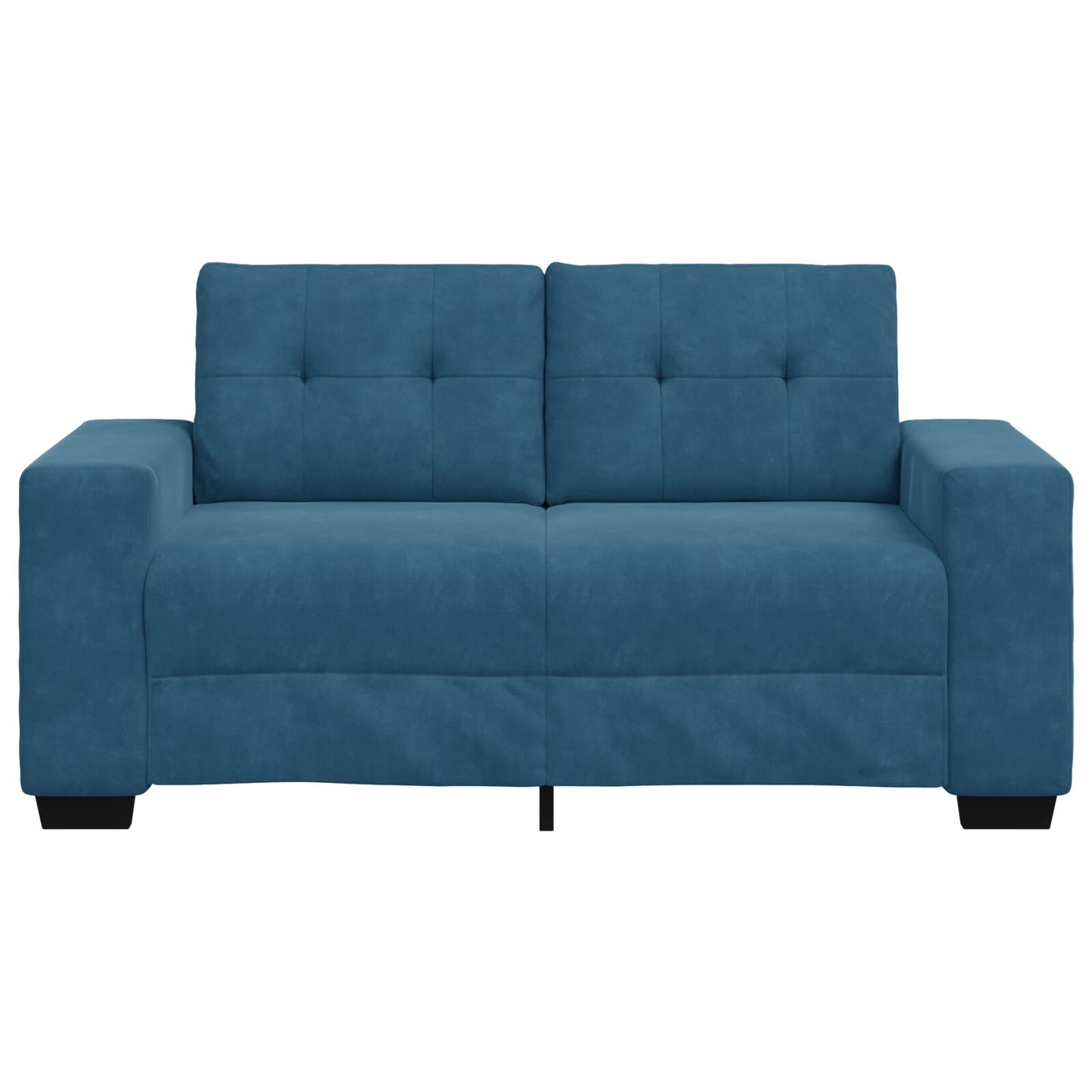 Loveseat Bank Fluweel Fluwelen Blauw 120 cm