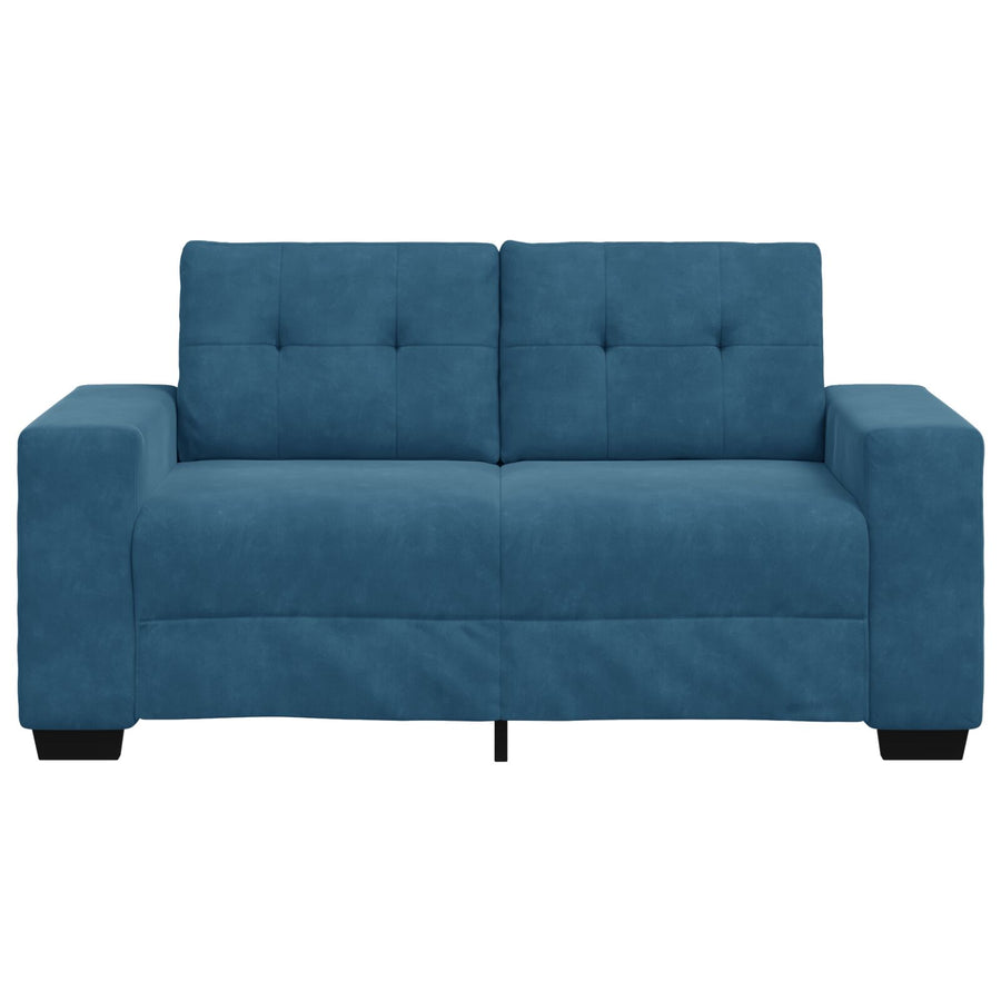Loveseat Bank Fluweel Fluwelen Blauw 120 cm