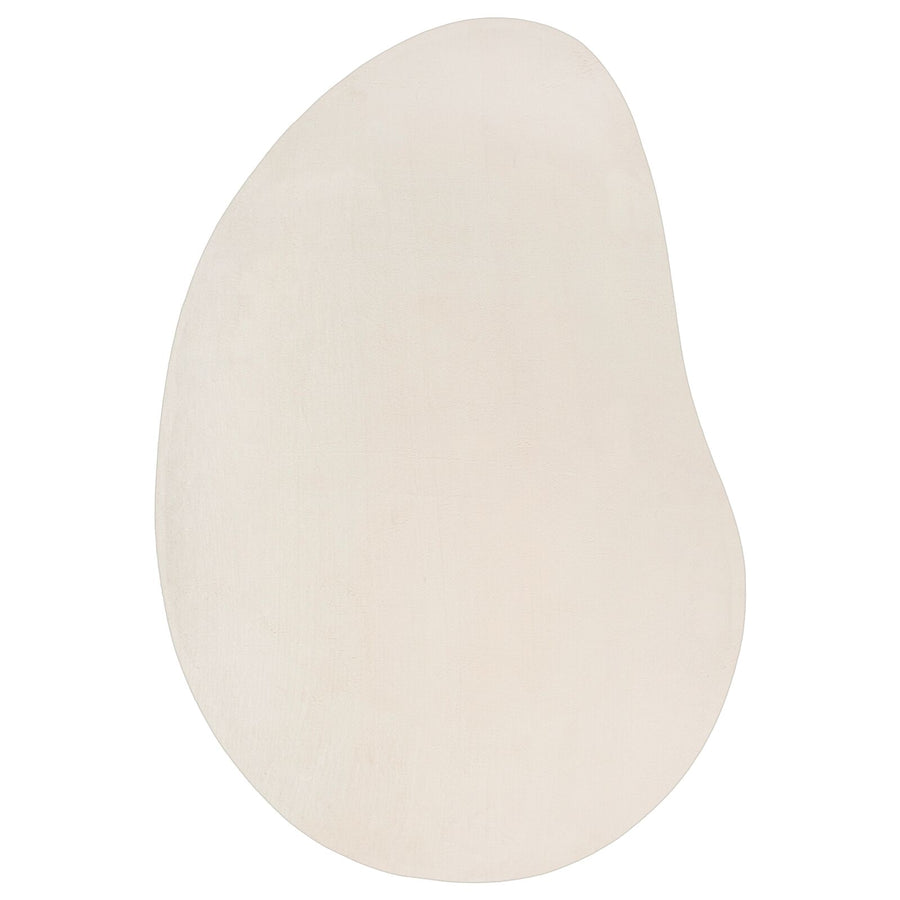 Area Vloerkleed Polyester Antislip Beige 80 x 150 cm Ovaal-Druppel