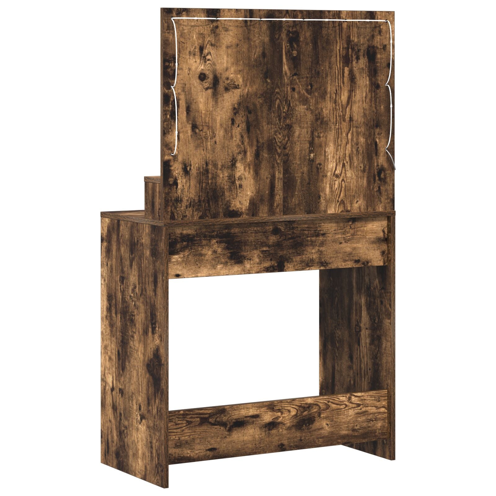 Kaptafel Met Led Verlichting - - Gerookt eiken 79 x 41 x 135 cm