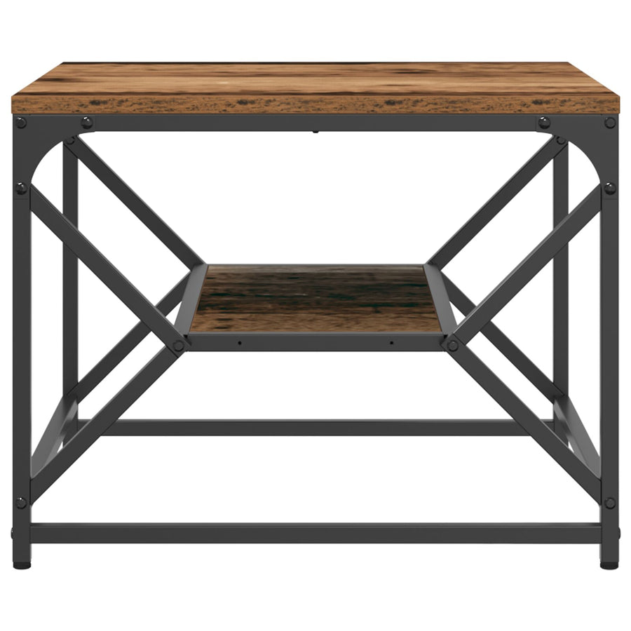 Salontafel Met Plank Oude Hout Gelaagd Hout Oud hout 51 x 50 x 40 cm