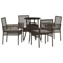 5 Delige Tuin Eetset Bruin Poly Rattan