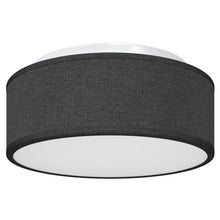 Plafondlamp Flush Mount Ø 30 Cm Stof E27 Ø30 x 13.5 cm Zwart zonder sterrenlampenkap