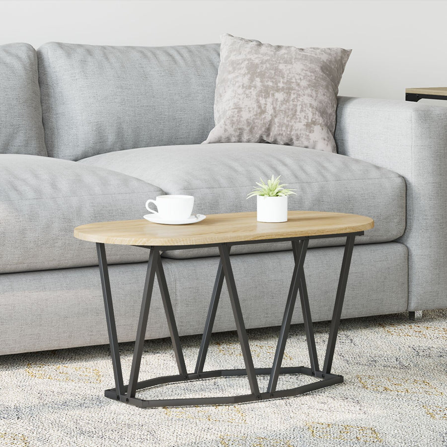 Salontafel 80X40X40,5 Cm Gelaagd Hout En Metaal Sonoma eiken