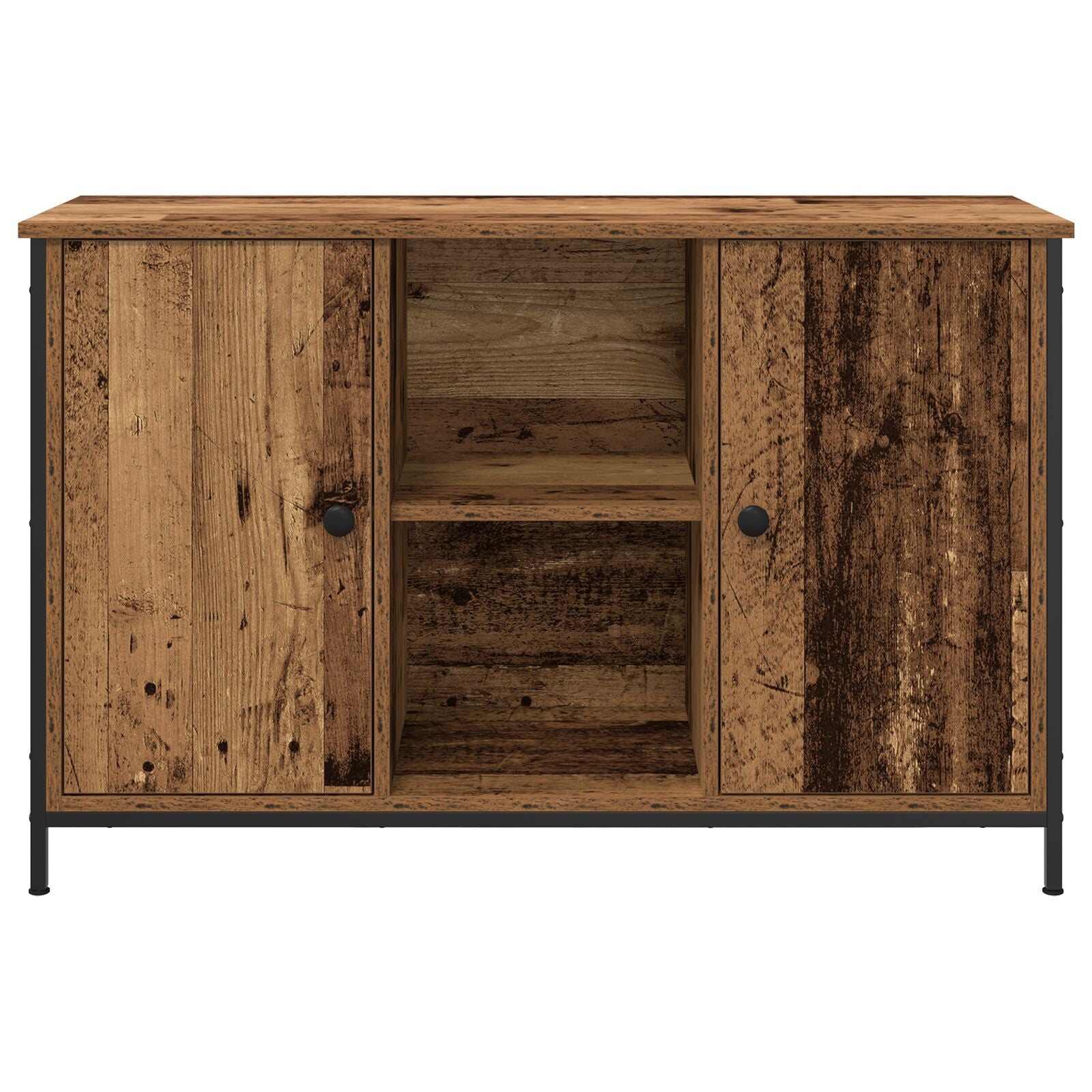 Tv-Kast Artisan Eiken 101X35X65 Cm Engineered Hout En Staal