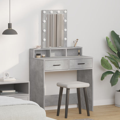 Kaptafel Met Led-Verlichting Beton grijs 79 x 41 x 140 cm