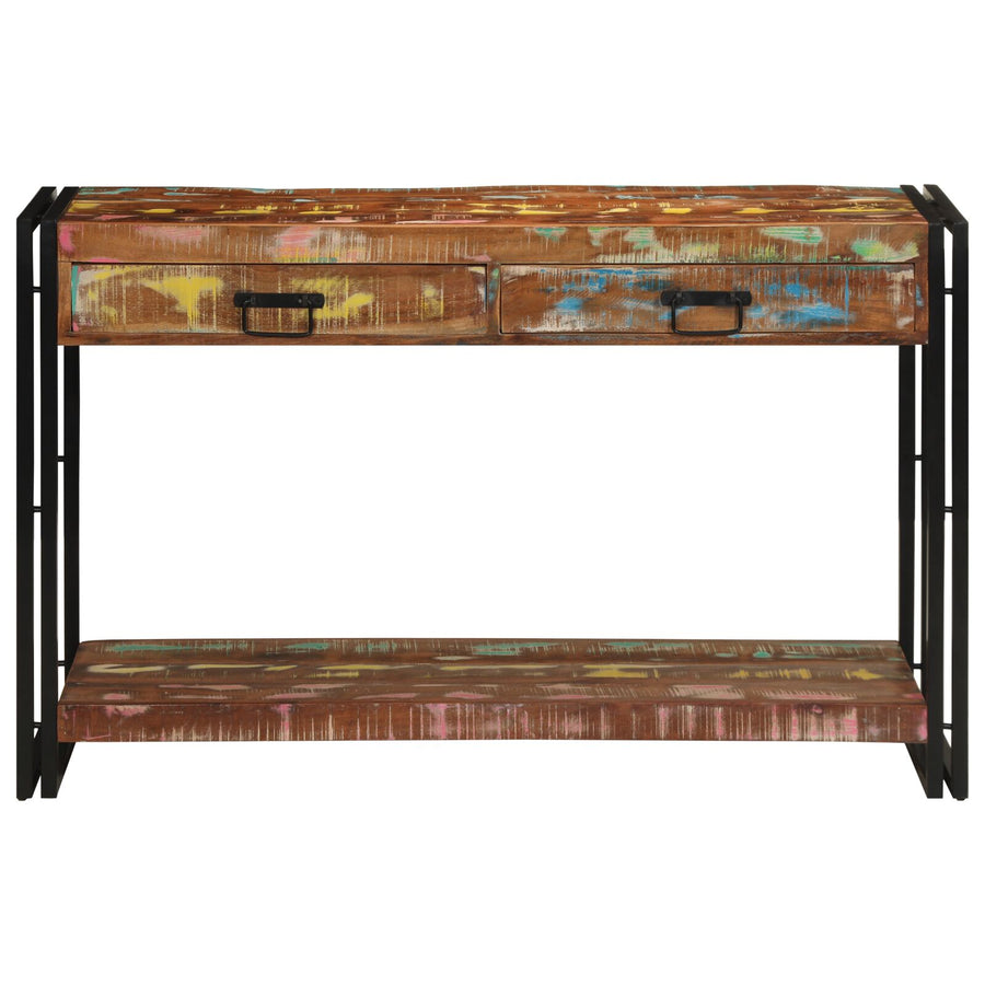 Console Tafel Meerkleurig 120X33X75 Cm Massief Hout Gerecycled 120 cm Massief gerecycled hout