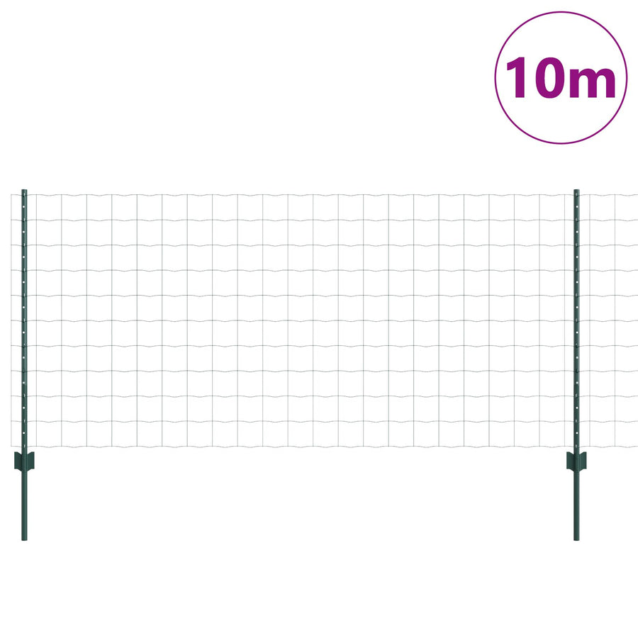 Tuin Omheining Set Set Van 2 Groen Pvc Gecoat Staal 10 X 1 M