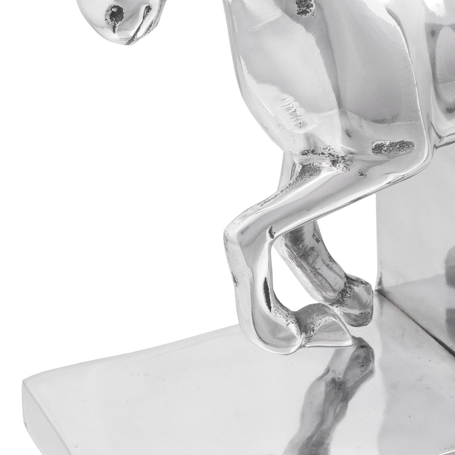 Boekensteunen 2 Stuks Zilver 11X14X25 Cm Aluminium Paard