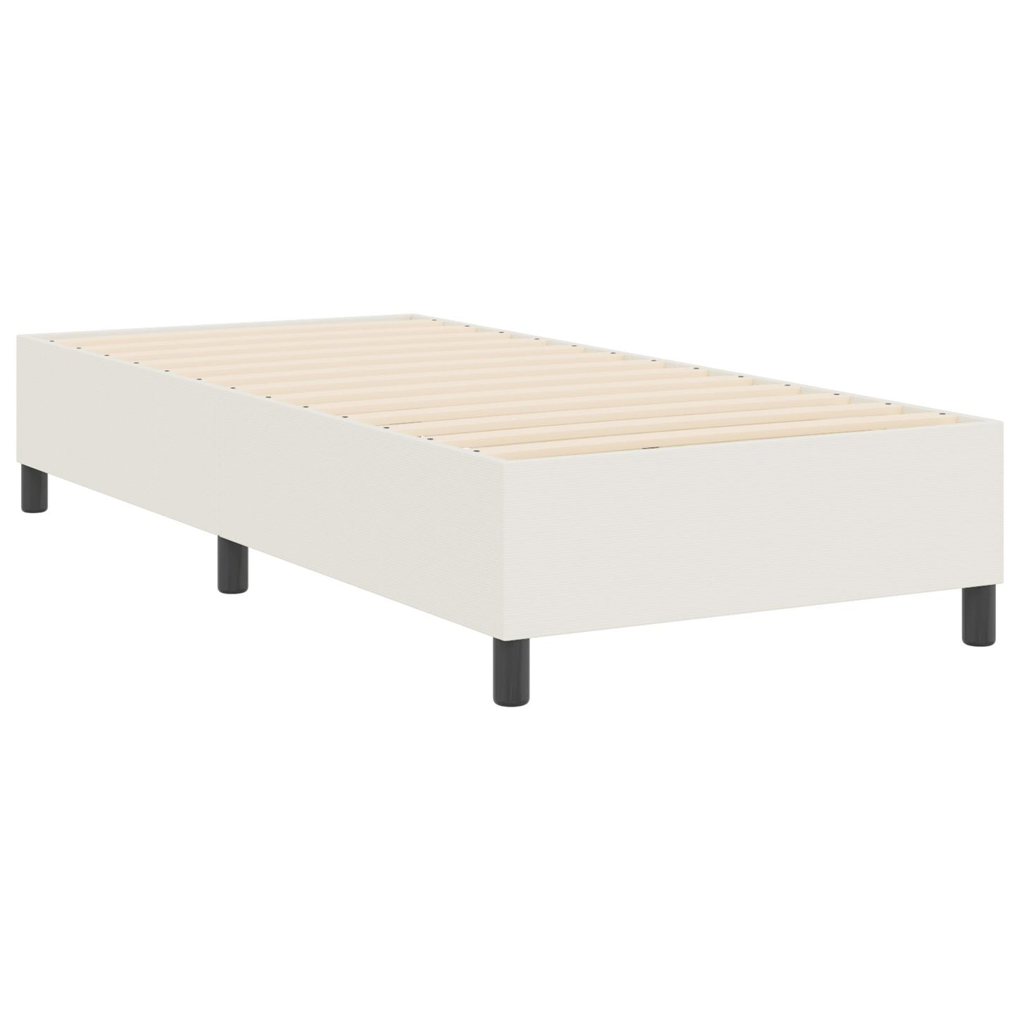Boxspring Bed Corduroy Stof Crème 100 x 200 cm