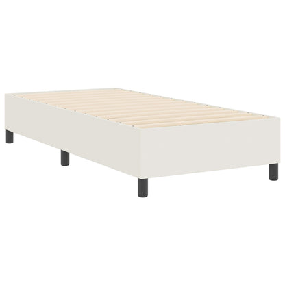 Boxspring Bed Corduroy Stof Crème 100 x 200 cm