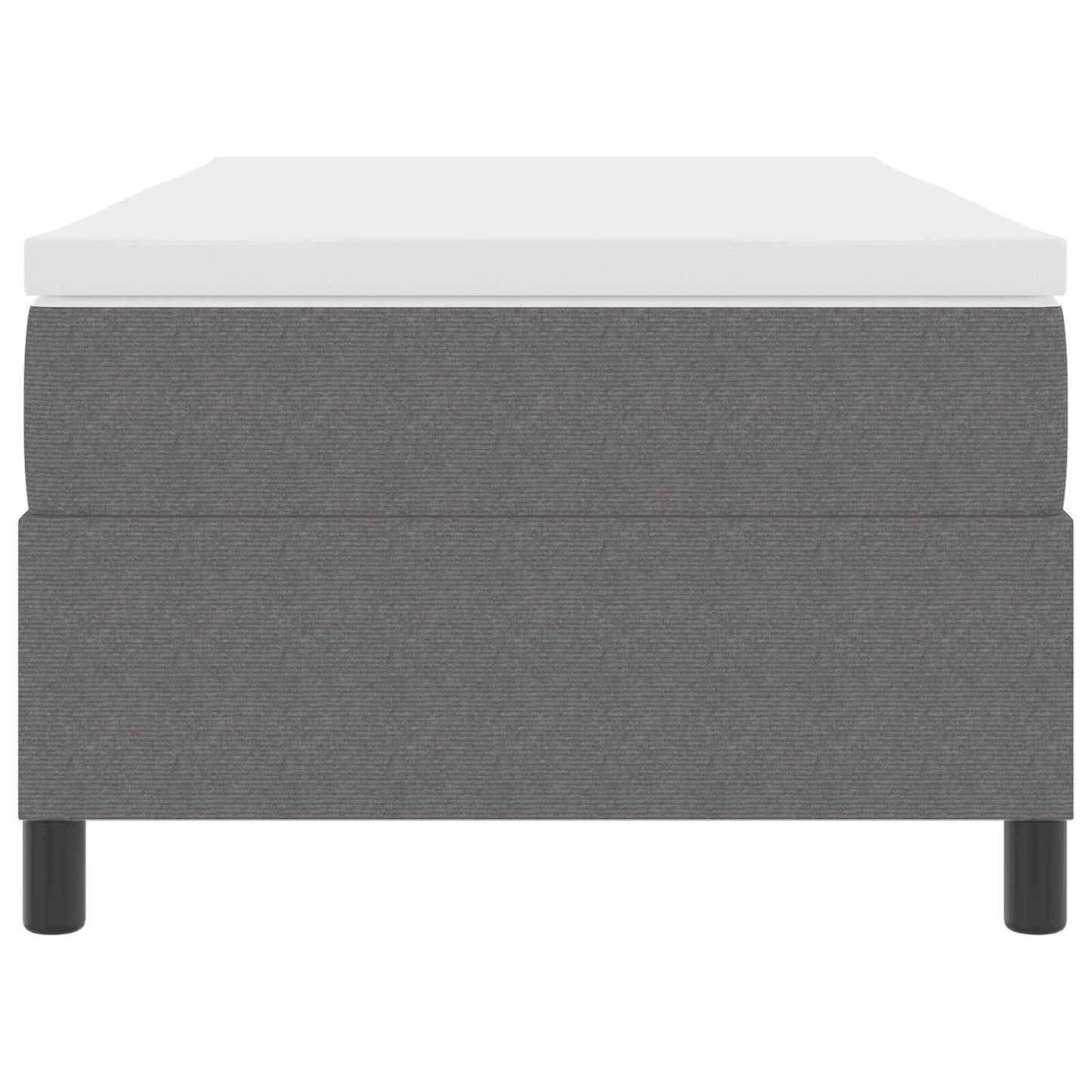 Boxspringbed Met Matras Lichtgrijs 100X200 Cm Corduroy Stof