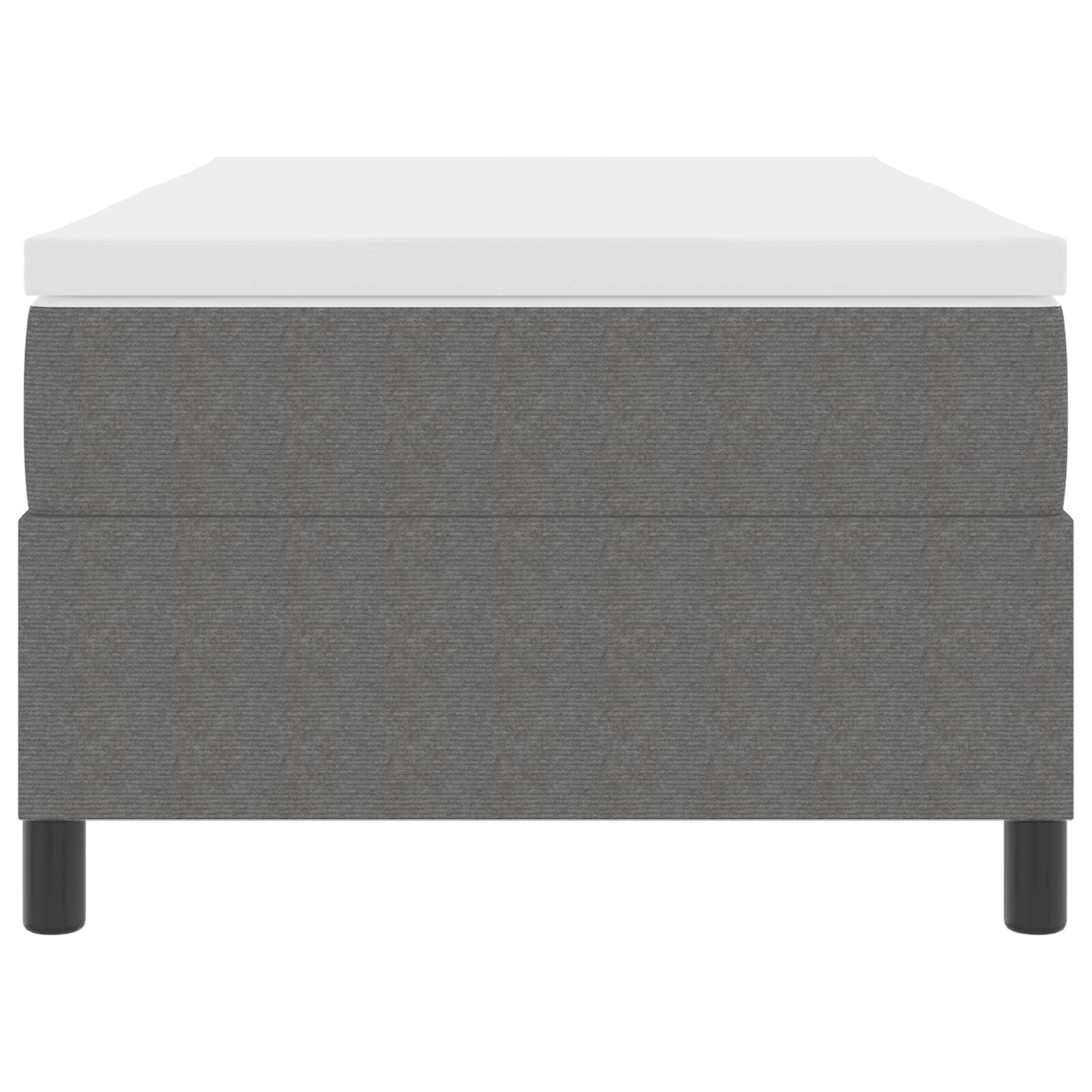 Boxspringbed Met Matras Lichtgrijs 100X200 Cm Corduroy Stof
