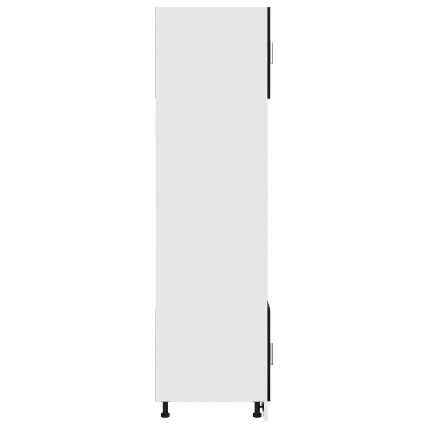 Keuken Kast Zwart Eiken Engineeringhout 60 X 57 X 207 Cm
