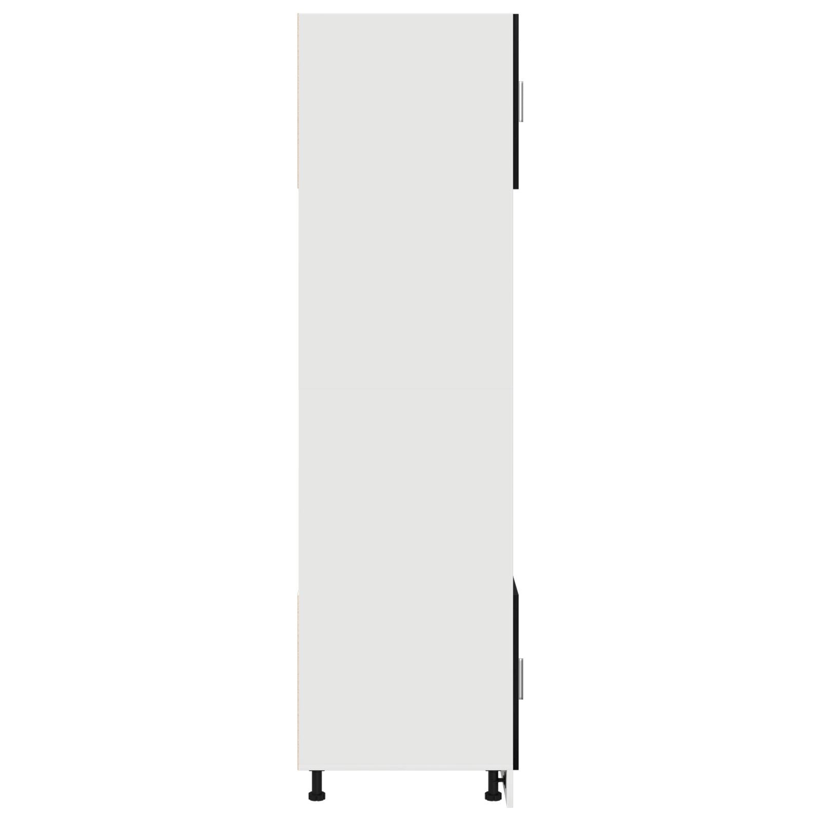 Keuken Kast Zwart Eiken Engineeringhout 60 X 57 X 207 Cm