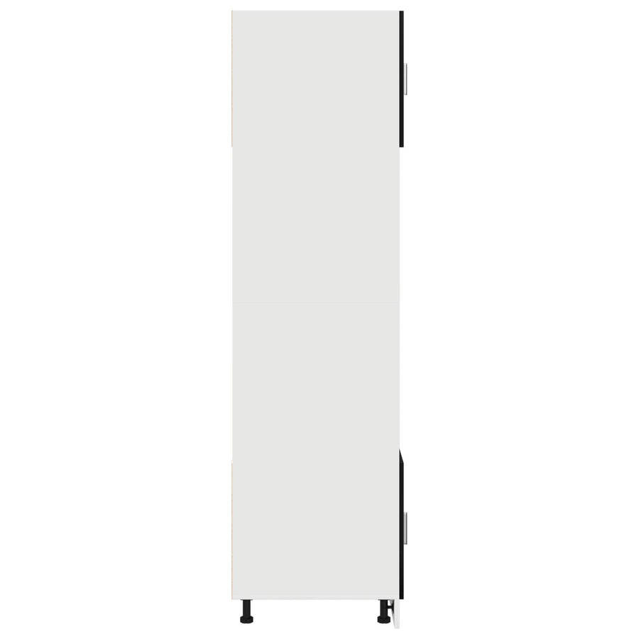 Keuken Kast Zwart Eiken Engineeringhout 60 X 57 X 207 Cm