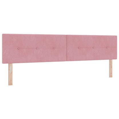 Hoofdbord Knopen Gevuld Velvet Roze 200 cm Laag hoofdbord