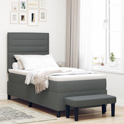 Boxspringbed 90x190 cm donkergrijs met matras