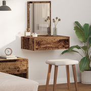 Side Table with Drawer Brown 60 x 40 x 70 cm Engineered Wood