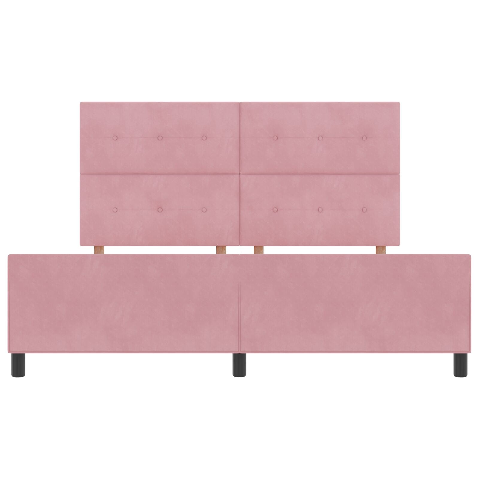 Roze Velourse Bedframe 180X200 Cm Crème